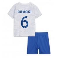 Frankrike Matteo Guendouzi #6 Fotballklær Bortedraktsett Barn VM 2022 Kortermet (+ korte bukser)